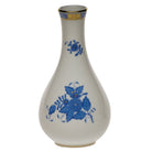 Hand-painted Herend Chinese Bouquet Blue Vase in fine porcelain, 6.5in H, on a white background