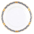 Hand-painted Herend Chinese Bouquet Garland Black Sapphire Bread and Butter Plate in fine porcelain, 6in D, on a white background