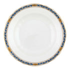 Hand-painted Herend Chinese Bouquet Garland Black Sapphire Dessert Plate in fine porcelain, 8.25in D, on a white background