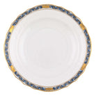 Hand-painted Herend Chinese Bouquet Garland Black Sapphire Salad Plate in fine porcelain, 7.5in D, on a white background
