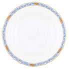 Hand-painted Herend Chinese Bouquet Garland Blue Dessert Plate in fine porcelain, 8.25in D, on a white background