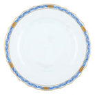 Hand-painted Herend Chinese Bouquet Garland Blue Dinner Plate in fine porcelain, 10.5in D, on a white background