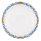 Hand-painted Herend Chinese Bouquet Garland Blue Tea Saucer Cup & Saucer Set in fine porcelain, 6in D, on a white background