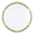 Hand-painted Herend Chinese Bouquet Garland Green Bread and Butter Plate in fine porcelain, 6in D, on a white background