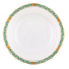 Hand-painted Herend Chinese Bouquet Garland Green Salad Plate in fine porcelain, 7.5in D, on a white background