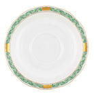 Hand-painted Herend Chinese Bouquet Garland Green Tea Saucer Cup & Saucer Set in fine porcelain, 6in D, on a white background