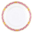 Hand-painted Herend Chinese Bouquet Garland Raspberry Bread and Butter Plate in fine porcelain, 6in D, on a white background