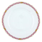 Hand-painted Herend Chinese Bouquet Garland Raspberry Dinner Plate in fine porcelain, 10.5in D, on a white background