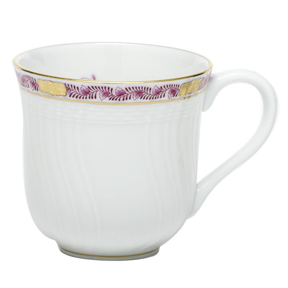 Hand-painted Herend Chinese Bouquet Garland Raspberry Mug in fine porcelain, (10 OZ) 3.5in H, on a white background