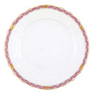 Hand-painted Herend Chinese Bouquet Garland Raspberry Service Plate in fine porcelain, 11in D, on a white background