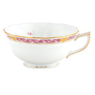 Hand-painted Herend Chinese Bouquet Garland Raspberry Tea Cup Cup & Saucer Set in fine porcelain, on a white background