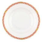Hand-painted Herend Chinese Bouquet Garland Rust Dessert Plate in fine porcelain, 8.25in D, on a white background