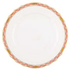 Hand-painted Herend Chinese Bouquet Garland Rust Dinner Plate in fine porcelain, 10.5in D, on a white background