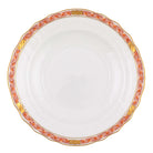 Hand-painted Herend Chinese Bouquet Garland Rust Salad Plate in fine porcelain, 7.5in D, on a white background