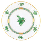 Hand-painted Herend Chinese Bouquet Green Bread and Butter Plate Bread & Butter Plate in fine porcelain, 6in D, on a white background