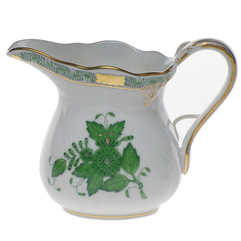 Herend Chinese Bouquet Green Creamer, alternate view