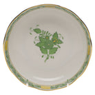 Hand-painted Herend Chinese Bouquet Green Mocha Saucer in fine porcelain, 5.5in D, on a white background