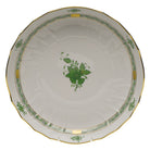 Hand-painted Herend Chinese Bouquet Green Open Vegetable Bowl in fine porcelain, 10.5in D, on a white background