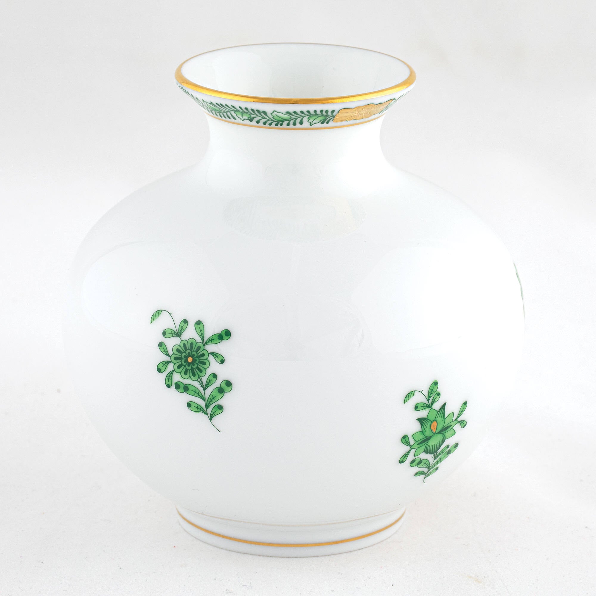Herend Chinese Bouquet Green Round Vase — additional view