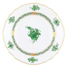 Hand-painted Herend Chinese Bouquet Green Salad Plate in fine porcelain, 7.5in D, on a white background