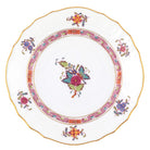 Hand-painted Herend Chinese Bouquet Multicolor Bread and Butter Plate in fine porcelain, 6in D, on a white background