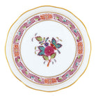 Hand-painted Herend Chinese Bouquet Multicolor Coaster in fine porcelain, 4in D, on a white background