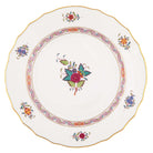 Hand-painted Herend Chinese Bouquet Multicolor Dinner Plate in fine porcelain, 10.5in D, on a white background