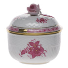 Herend Chinese Bouquet Raspberry Covered Sugar with Rose Sugar Bowl, alternate view