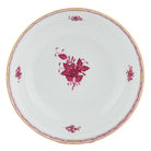 Hand-painted Herend Chinese Bouquet Raspberry Medium Bowl in fine porcelain, 9.5in D, on a white background