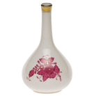Hand-painted Herend Chinese Bouquet Raspberry Medium Bud Vase in fine porcelain, 5.25in H, on a white background