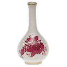 Hand-painted Herend Chinese Bouquet Raspberry Small Bud Vase in fine porcelain, 3.5in H, on a white background