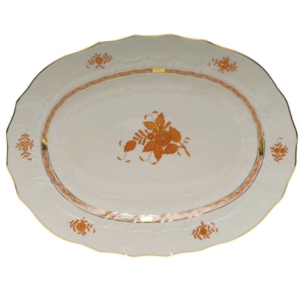 Herend Chinese Bouquet Rust Platter, alternate view