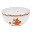Hand-painted Herend Chinese Bouquet Rust Small Bowl in fine porcelain, 3in H X 5.75in D, on a white background
