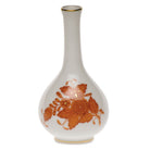 Hand-painted Herend Chinese Bouquet Rust Small Bud Vase in fine porcelain, 3.5in H, on a white background