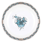 Hand-painted Herend Chinese Bouquet Turquoise & Platinum Tea Saucer Cup & Saucer Set in fine porcelain, 6in D, on a white background