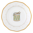 Herend Christmas Dessert Plate Drum in Forest Green - Hand-painted Hungarian porcelain by Herend. Paris Tableware.