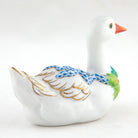 Herend Christmas Goose Figurine – Blue, alternate view