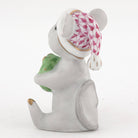 Herend Christmas Mouse Figurine – Raspberry, alternate view