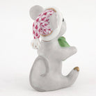 Herend Christmas Mouse Figurine – Raspberry, alternate view