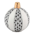 Black fishnet Christmas Ornament Figurine figurine, hand-painted Herend porcelain with 24k gold accents