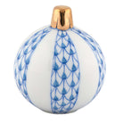 Herend Christmas Ornament Figurine porcelain figurine painted in the Blue fishnet pattern