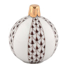 Herend Christmas Ornament Figurine porcelain figurine painted in the Chocolate fishnet pattern