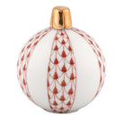 Herend Christmas Ornament Figurine porcelain figurine painted in the Rust fishnet pattern