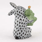 Herend Christmas Tree Bunny Figurine – Black, alternate view