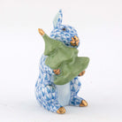 Herend Christmas Tree Bunny Figurine – Blue, alternate view