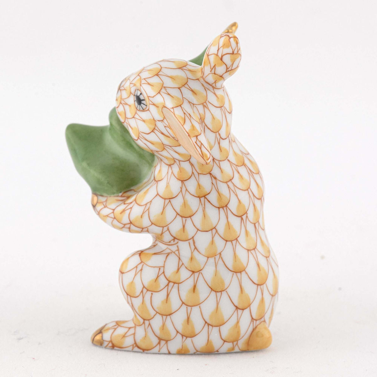 Herend Christmas Tree Bunny Figurine – Butterscotch, alternate view