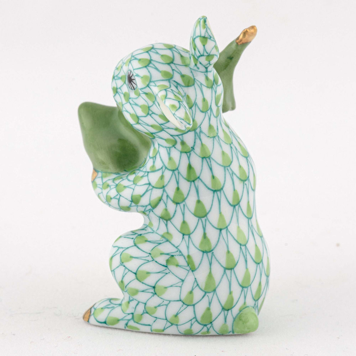 Herend Christmas Tree Bunny Figurine – Key Lime, alternate view