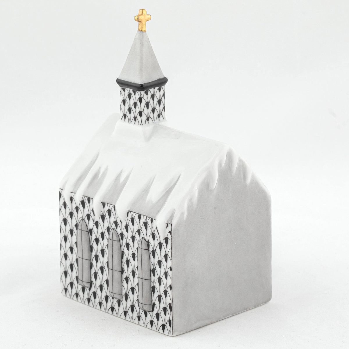 Herend Church Figurine – Black, alternate view