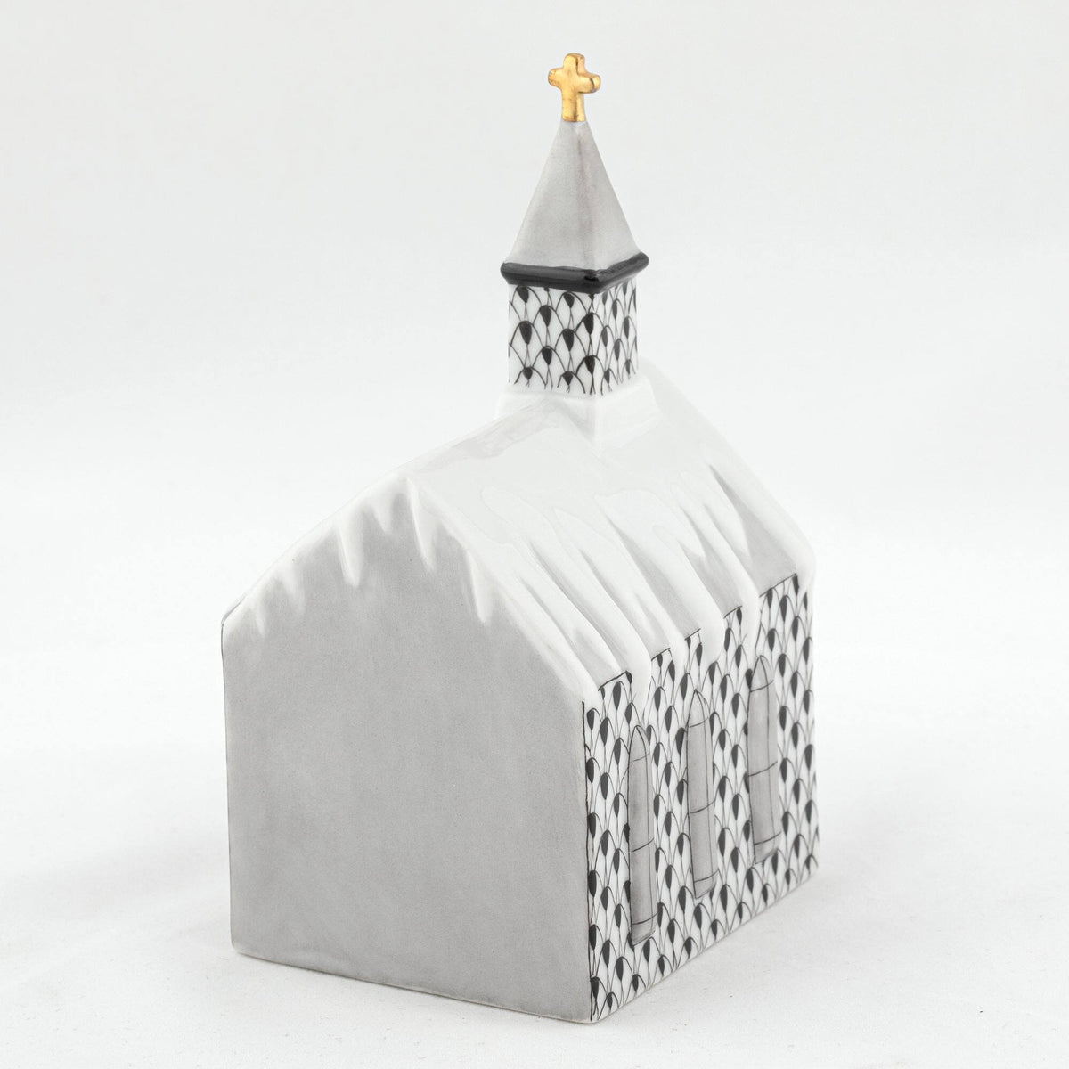 Herend Church Figurine – Black, alternate view
