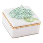 Herend Clover Box in Keylime - Hand-painted Hungarian porcelain by Herend. Paris Tableware.